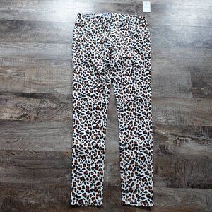 NWT Volcom Frochickie leopard pants women junior's 9 white‎ orange black